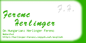ferenc herlinger business card